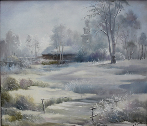 "Зима" художник Валерий Макаров.