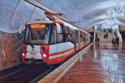 Подземная станция скоростного трамвая в Волгограде